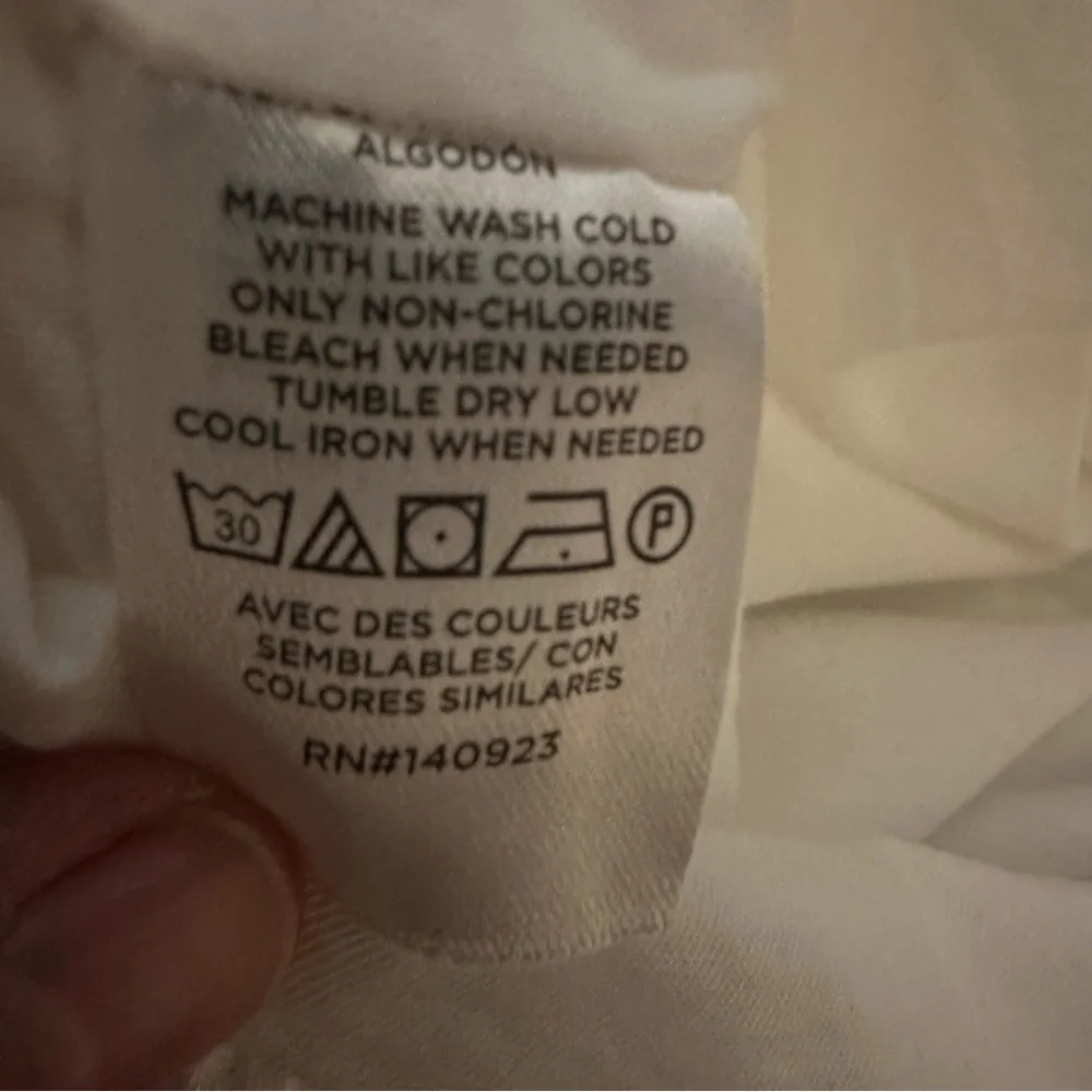 LOFT Ivory White Bubble Hem Pleated Blouse Sz S Cotton - Picture 8 of 9